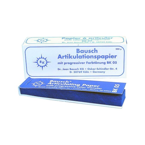 Artikulační papír Bausch BK05 modrý 300ks (bloček)