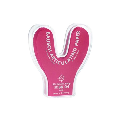 Artikulační papír Bausch BK04 červený 50ks podkovy