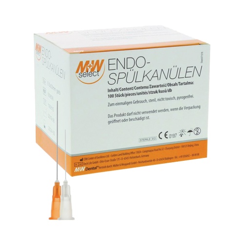 M+W Výplachové kanyly 38mm/0,5mm, oranžové (100ks)