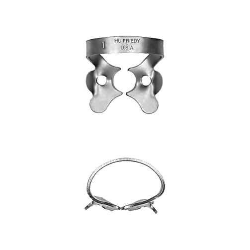 Hu-Friedy Satin Steel spona s křidélky 1