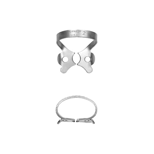 Hu-Friedy Satin Steel spona s křidélky 2