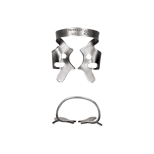 Hu-Friedy Satin Steel spona s křidélky 201