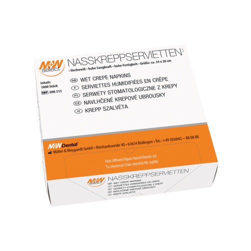 M+W obrúsky z krep.papiera 1000ks 34x38cm