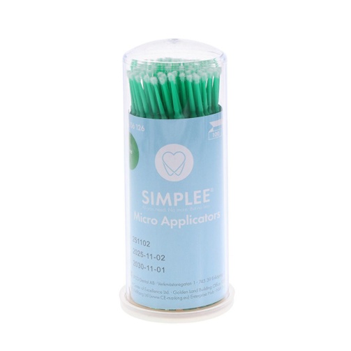 SIMPLEE Microbrush zelené fine 100 ks