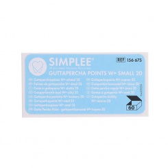 SIMPLEE Gutaperčové čepy W+ 20 small 60ks (červená)