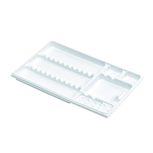 Plastové tácky 28 x 19 cm 400 ks bílé