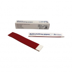 Artikulační papír červený 40µ proužky 12x10 listů