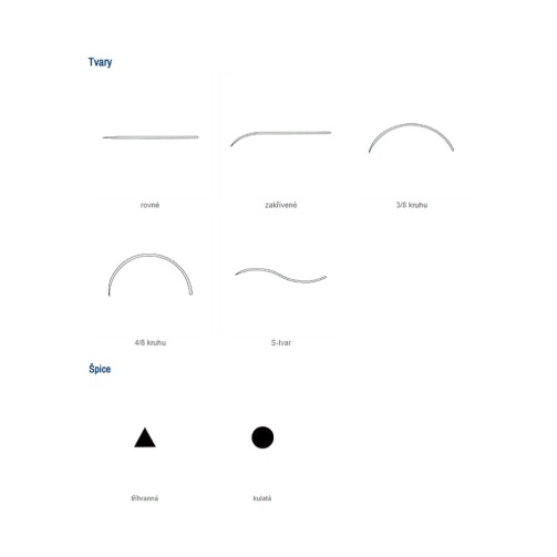 Jehla šicí G14 0.6x22mm 10ks trojhranná