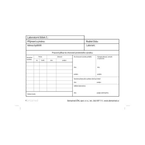 Laboratorní štítek 1ks