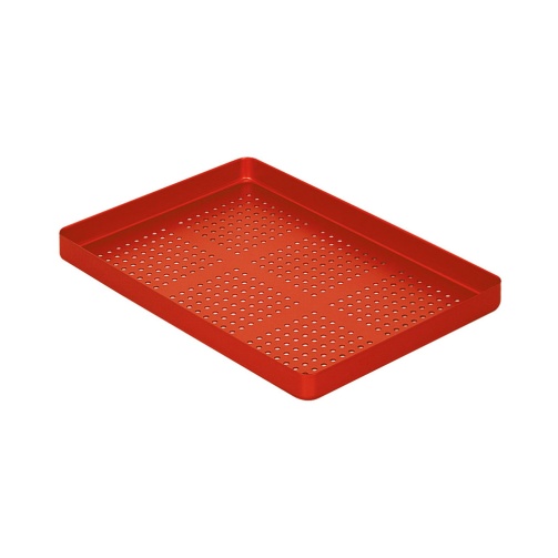 Tray Standard AL (284×183×17 mm) červený perforovaný