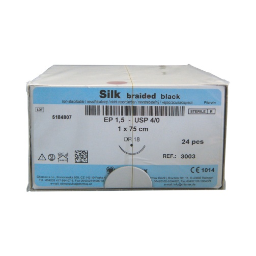 Silk br.black 2EP - 3/0, 3x45cm, 24ks