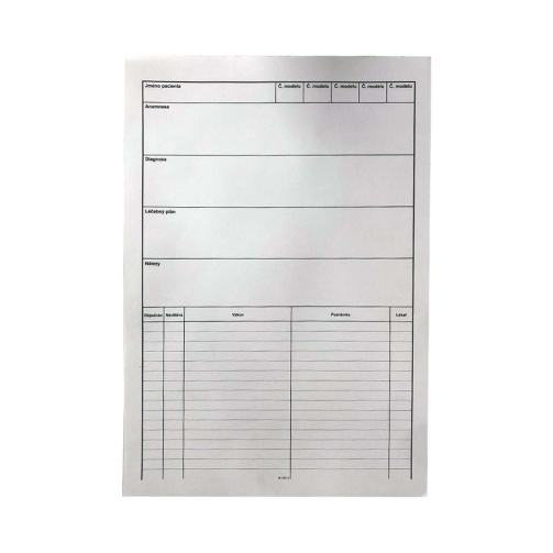 Zdravotní záznam pro ortodoncii 1ks