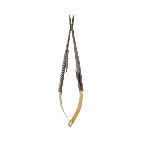 Castroviejo jehelec rovný vroubkovaný tvrdokov; 14,0 cm