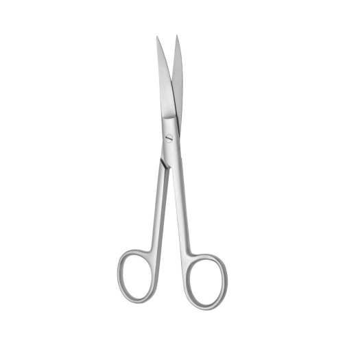 Nůžky chirurgické zahnuté hrotnaté; 16,5 cm