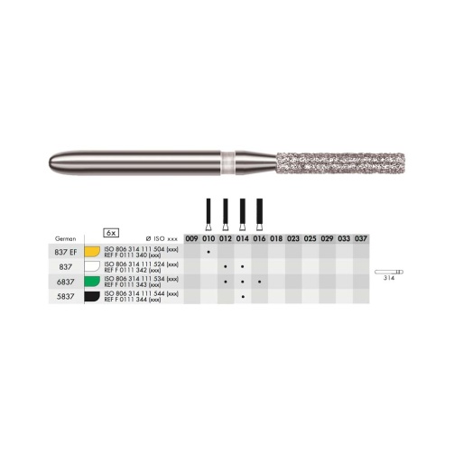Diamant - dlouhý válec FG SC 014 (6ks)