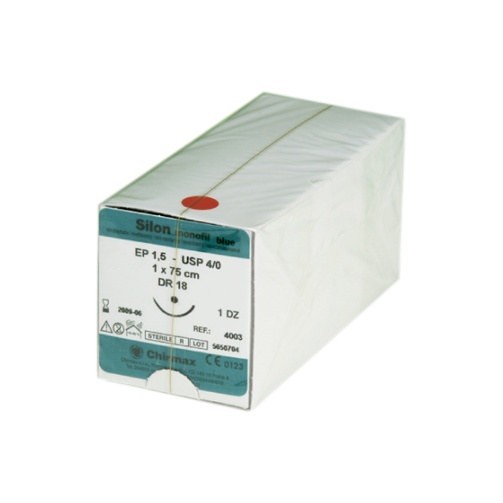 Silon monofil blue 1,5EP - 4/0, 10x45cm, 24ks