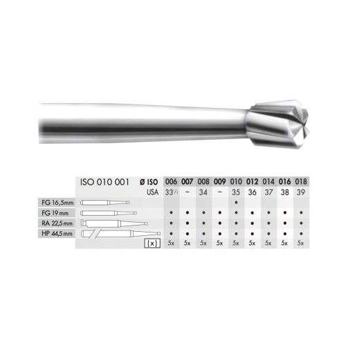 Tvrdokovový vrtáček obr.kónus RA 016 5ks