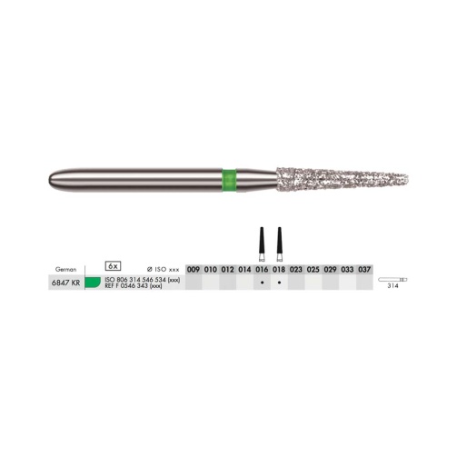 Diamant - dlouhý kónus FG C 016 (6ks)