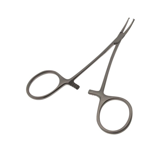 Halsted-Mosquito svorka zahnutá; 1×2 zuby; 12,5 cm