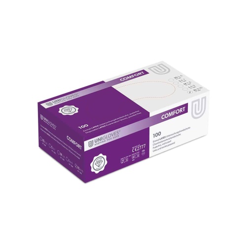 Rukavice Unigloves COMFORT latex bez pudru /XL/ 100 ks bílé