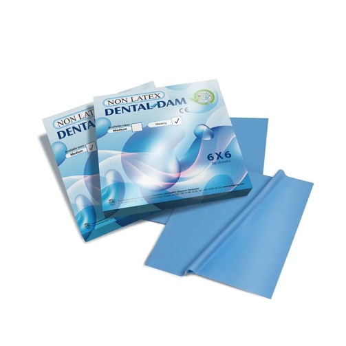 Non-Latex Dental Dam Heavy světle modrá 36ks