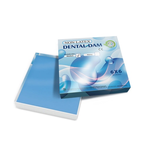 Non-Latex Dental Dam Medium světle modrá 36ks