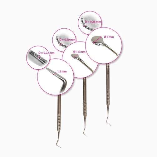 Zavaděč retrakčního vlákna 3 mm kulatý