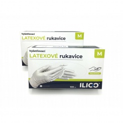 Rukavice ILICO latex bez pudru /L/ 100 ks bílé