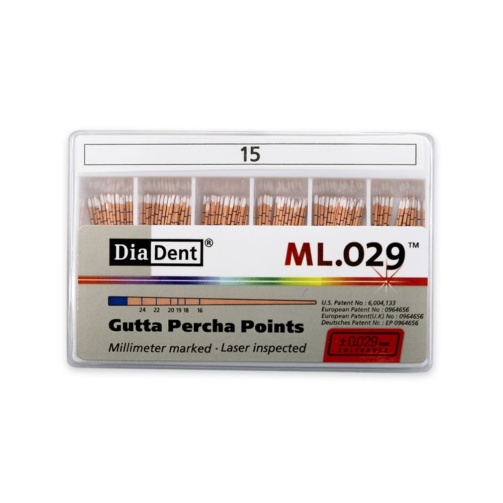 DiaDent GP čepy 015/.02 120ks kalibrované