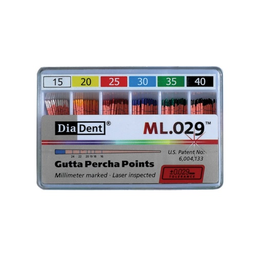 DiaDent GP čepy 15-40/.02 120ks kalibrované