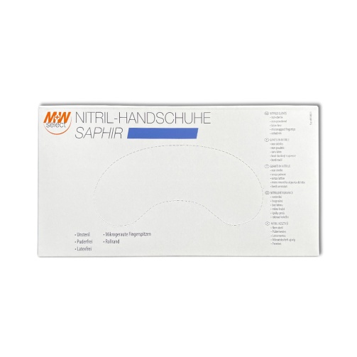 M+W Rukavice Nitril /S/ 100 ks modré