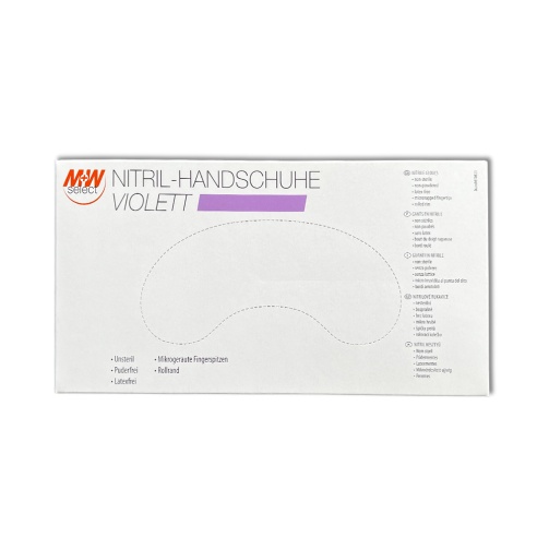 M+W Rukavice Nitril /M/ 100 ks fialové