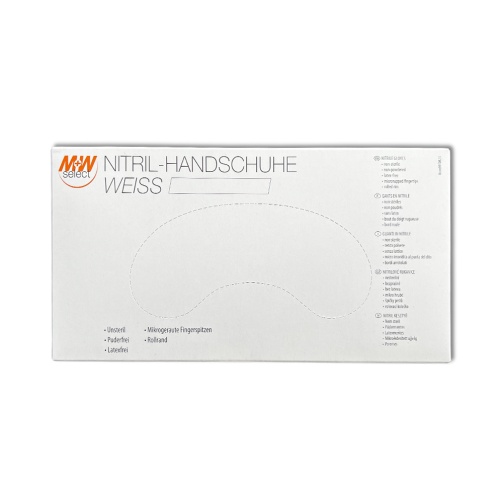 M+W Rukavice Nitril /S/ 100 ks bílé