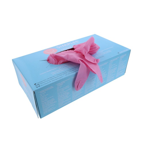 Rukavice SIMPLEE Nitril /M/ 200 ks růžové