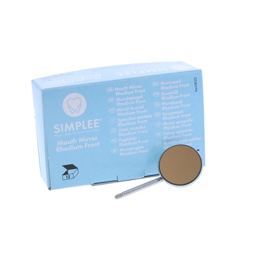 SIMPLEE Zrcátko 5 ploché Rhodium 12ks